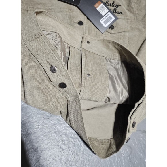 New Harley Davidson Women's Transcendent Corduroy Jacket Silver Sage Size SMALL - Picture 6 of 12